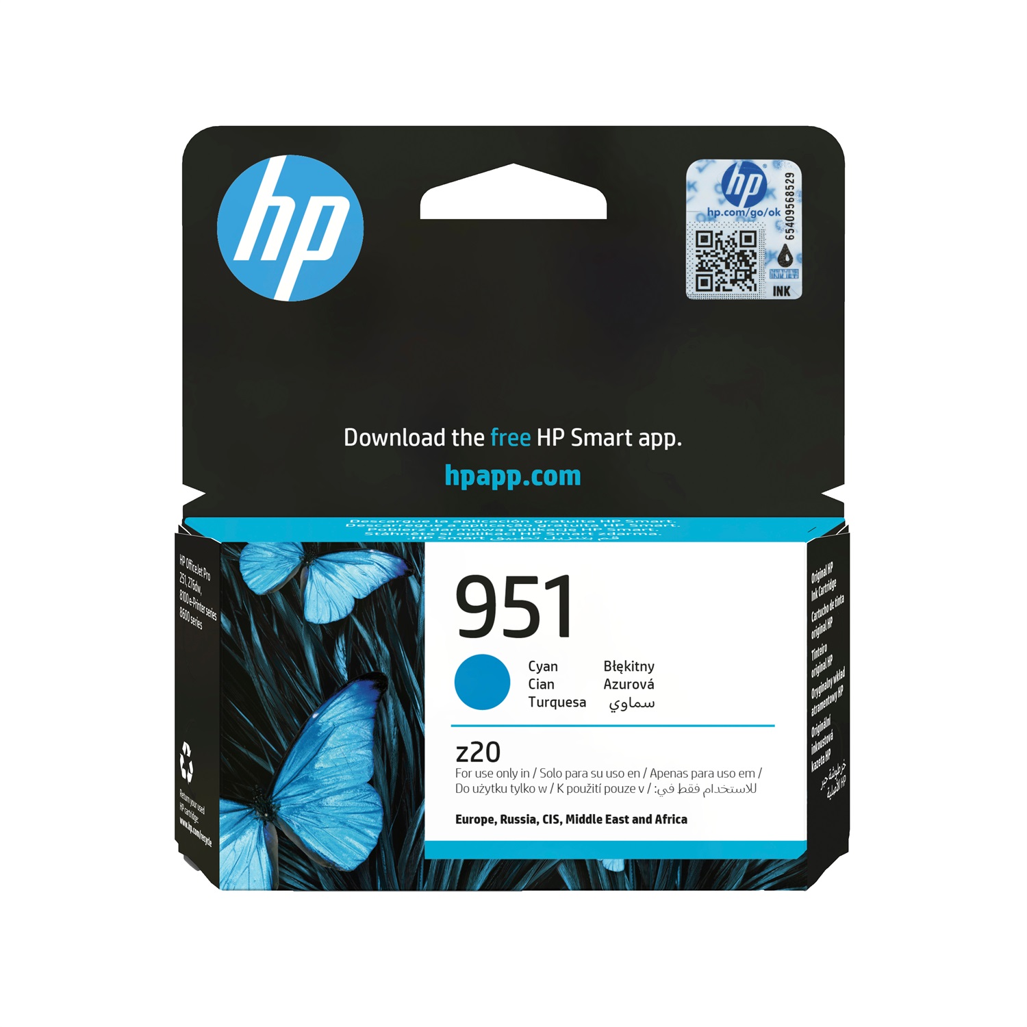 HP Cartuccia originale inchiostro ciano 951 CN050AE - 700 pagine, 8,5 ml, Inchiostro a base di pigmento