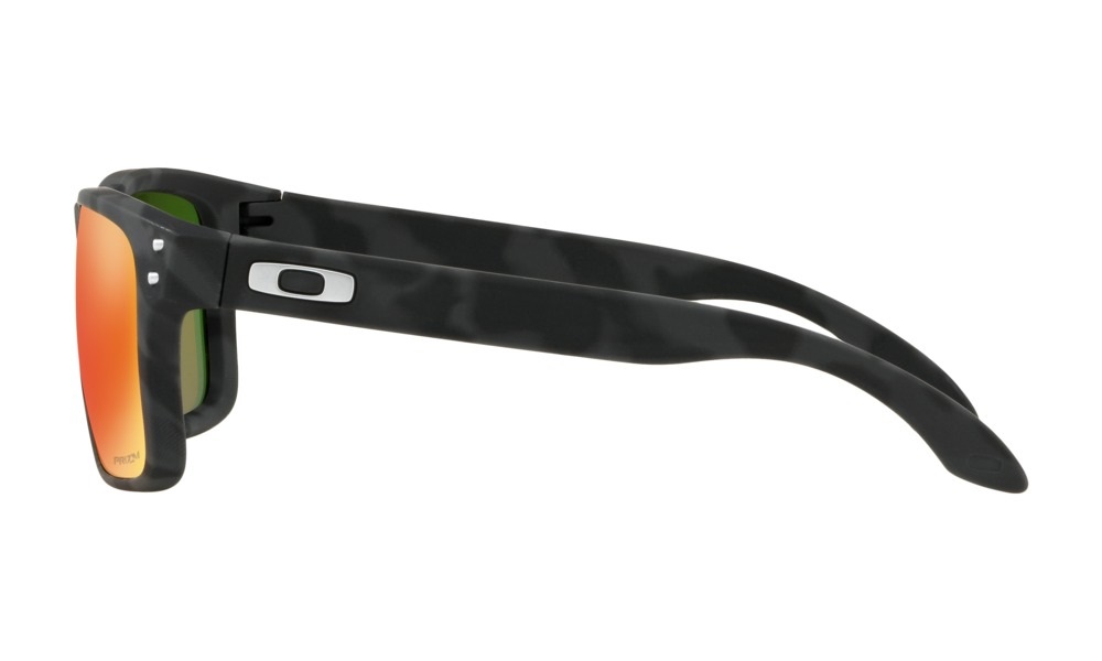 Oakley Holbrook Black Camo Occhiali da Sole Prizm Ruby - Design Rettangolare Unisex