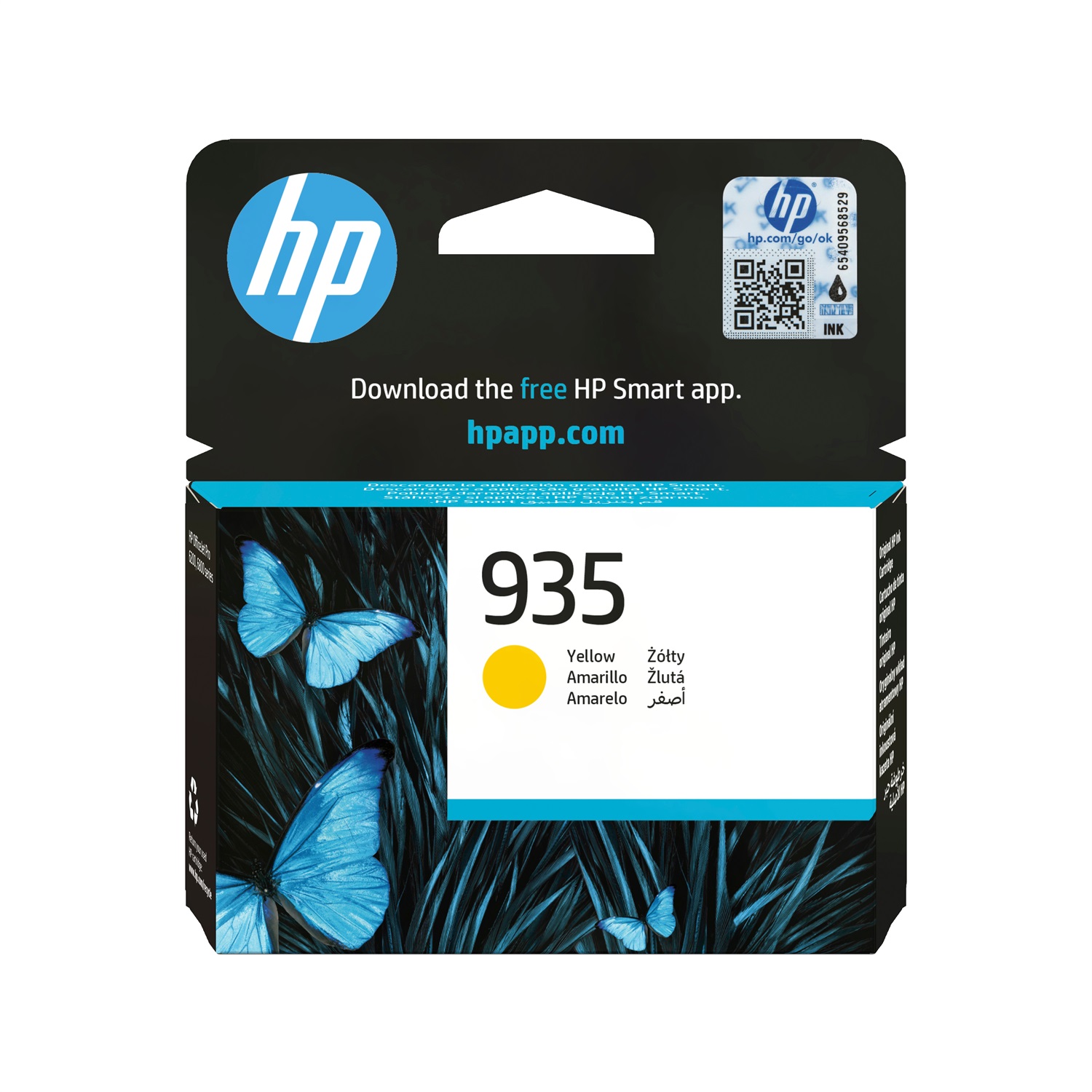 HP Cartuccia originale di inchiostro giallo 935 C2P22AE - Fino a 400 pagine - Compatibile con HP OfficeJet 6820, Pro 6230 e 6830