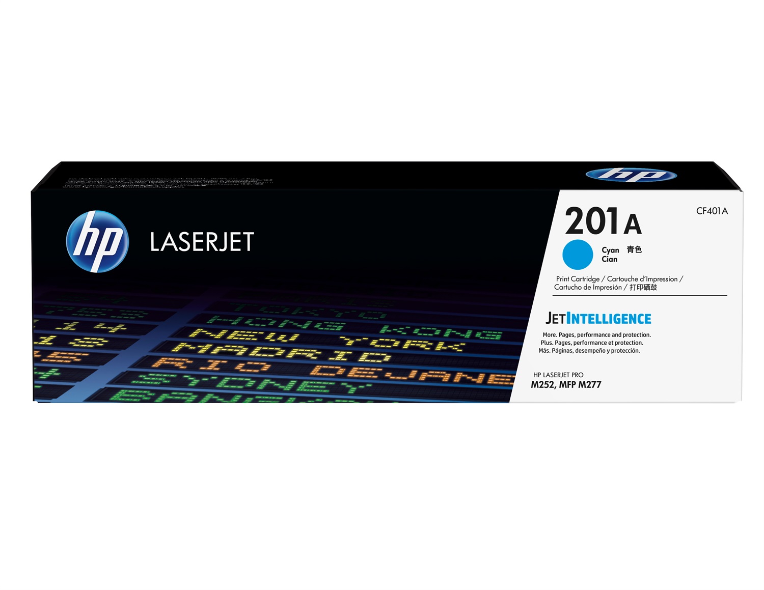 HP Cartuccia Toner Ciano Originale CF401A - Fino a 1400 Pagine, Compatibile con Color LaserJet Pro M252/MFP M277
