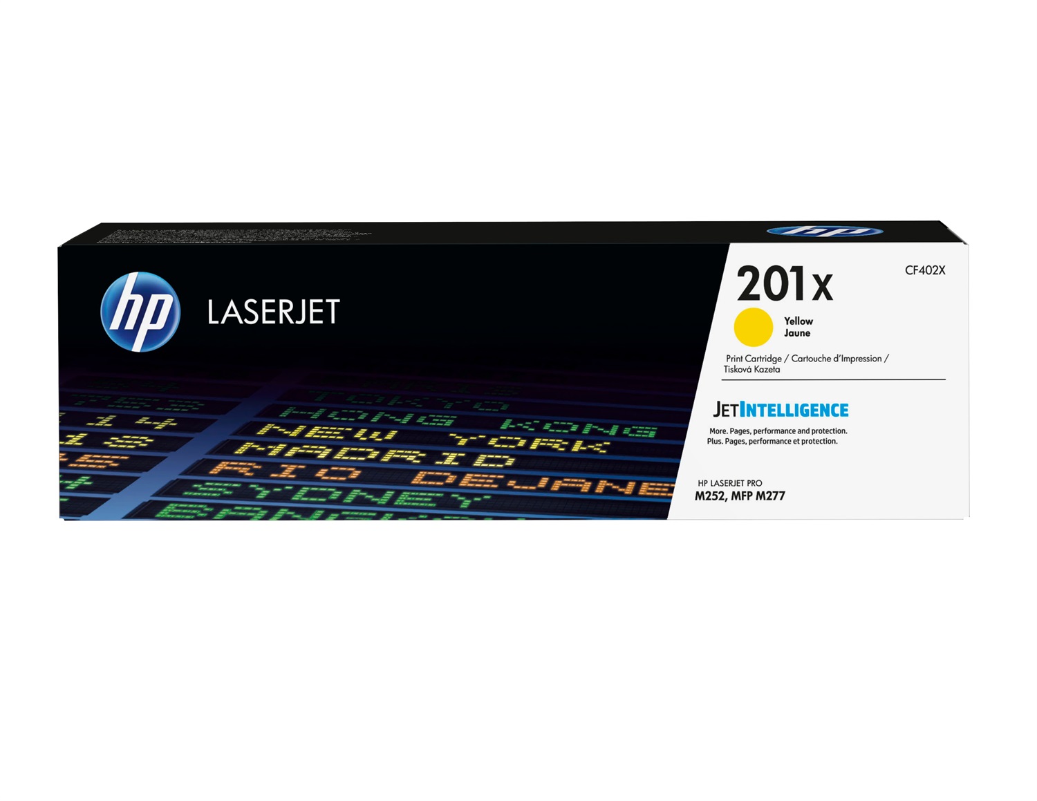 HP Toner Originale Giallo CF402X 201X Alta Capacità - 2300 Pagine per Color LaserJet Pro M252/M274/MFP M277