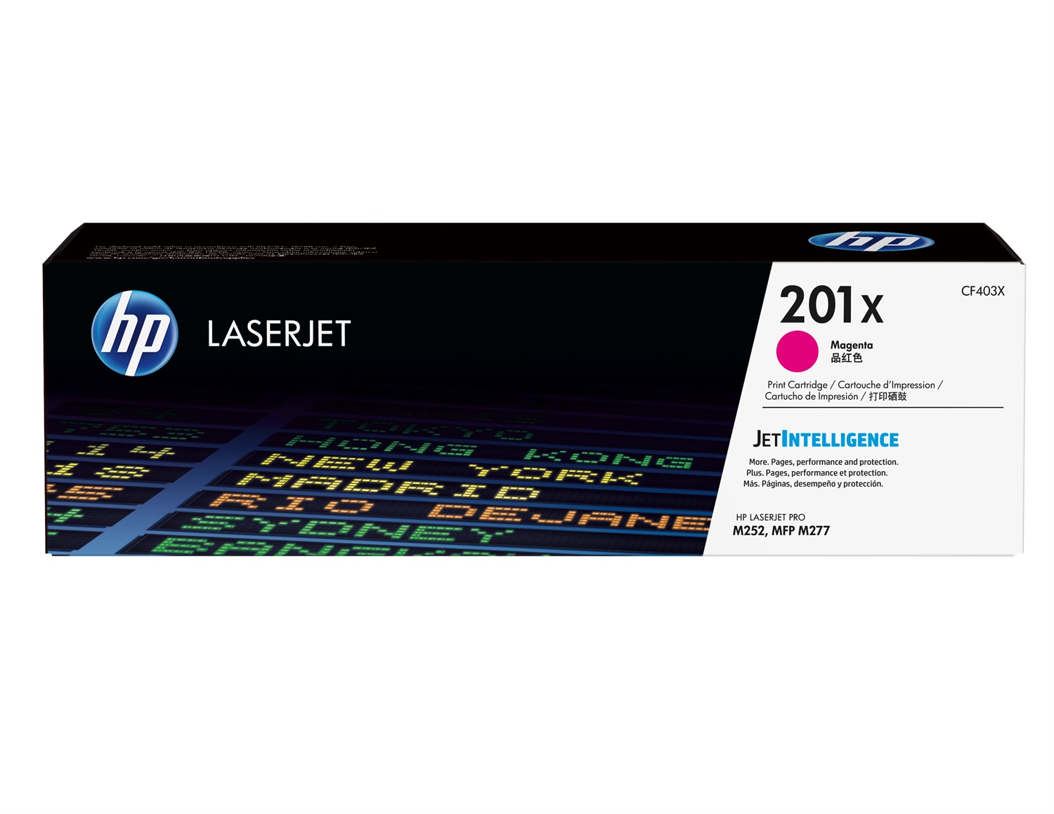 HP Cartuccia Toner originale Magenta CF403X 201X ad alta capacità - 2300 pagine, compatibile con LaserJet Pro M252/MFP M277