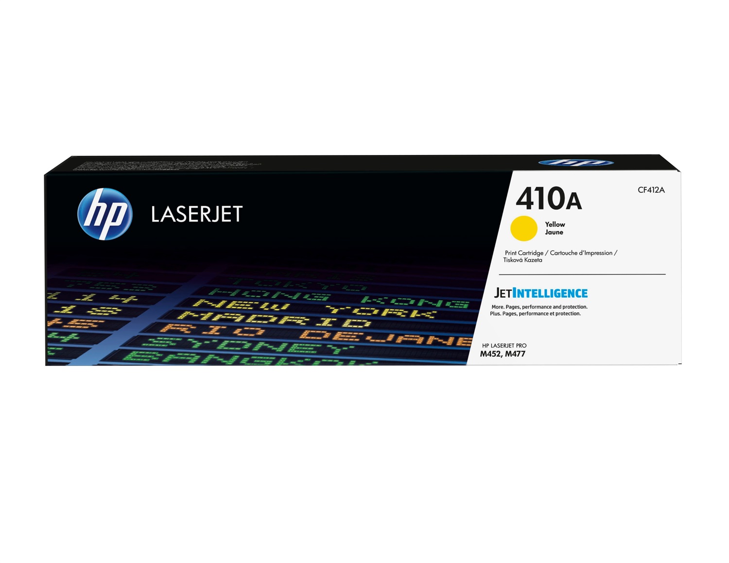 HP Toner originale giallo CF412A 410A - 2300 pagine, compatibile con LaserJet Pro M377dw, M452dn, M452nw, M452dw, M477fdn, M477fdw, M477fnw