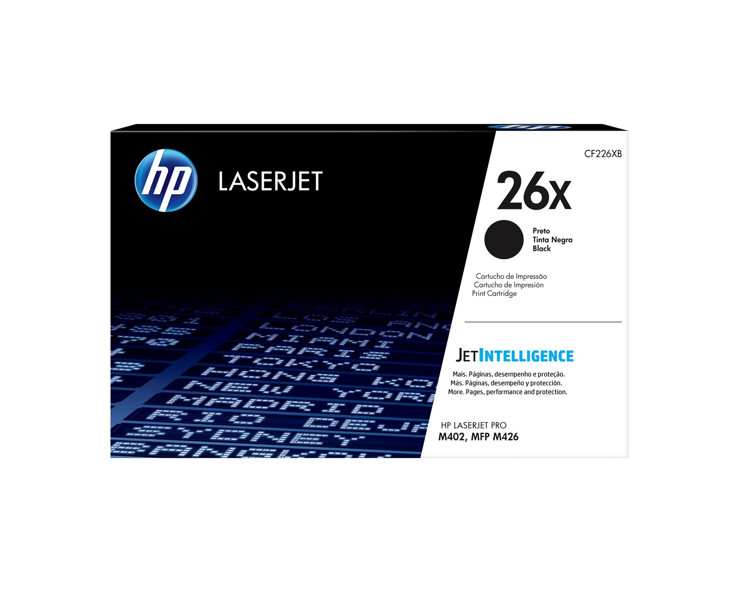 HP Toner Originale Nero CF226X 26X Alta Capacità 9000 Pagine per LaserJet Pro M402 e M426
