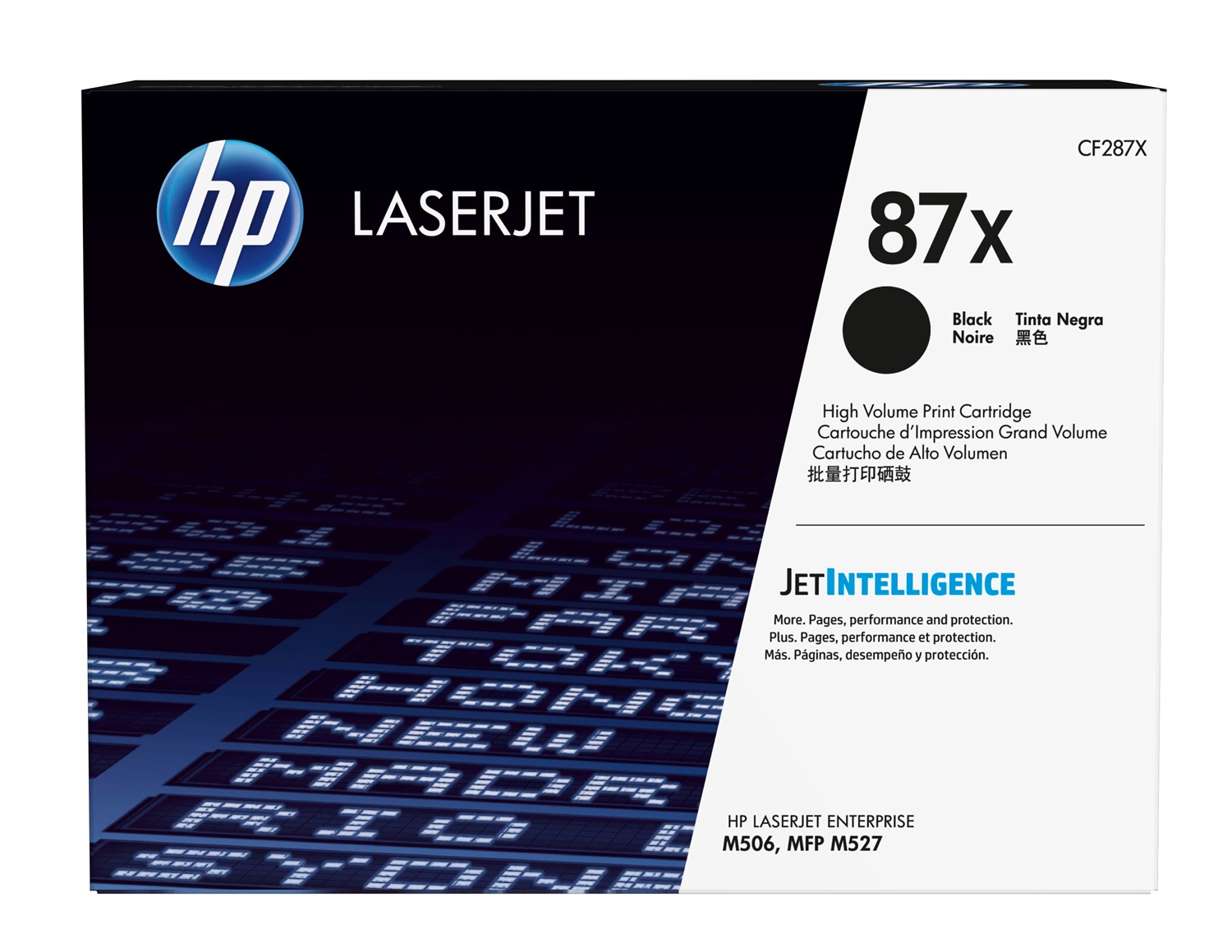 HP Toner Originale Nero CF287X 87X - Alta Capacità, 18000 Pagine, Compatibile con LaserJet Enterprise M506/M527
