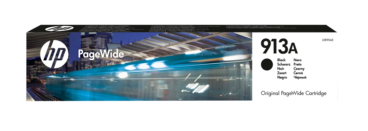 HP Cartuccia d'inchiostro Nero Originale 913A L0R95AE per PageWide - 64ml, Resa Fino a 3500 Pagine