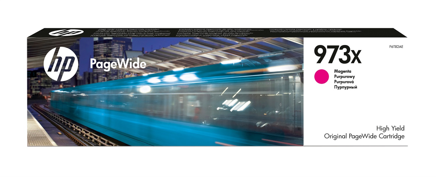 HP Cartuccia d'inchiostro Magenta Originale 973X Alta Capacità F6T82AE - 7000 Pagine, Inchiostro a Base di Pigmento, Compatibile con PageWide Pro 452DW/477DW e MFP P57750DW/P55250DW