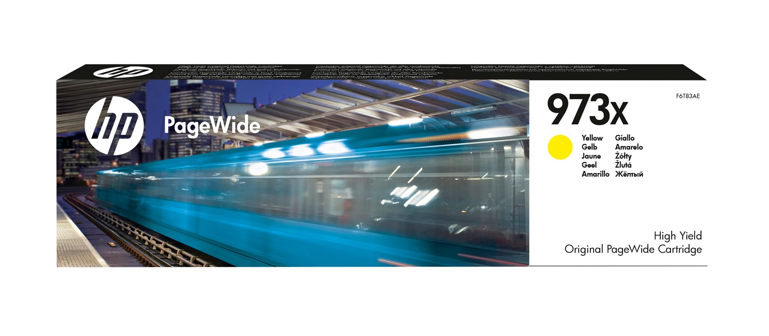 HP Cartuccia d'inchiostro Giallo F6T83AE 973X Alta Capacità XL - 7000 Pagine, 86 ml, Inchiostro a base di pigmento