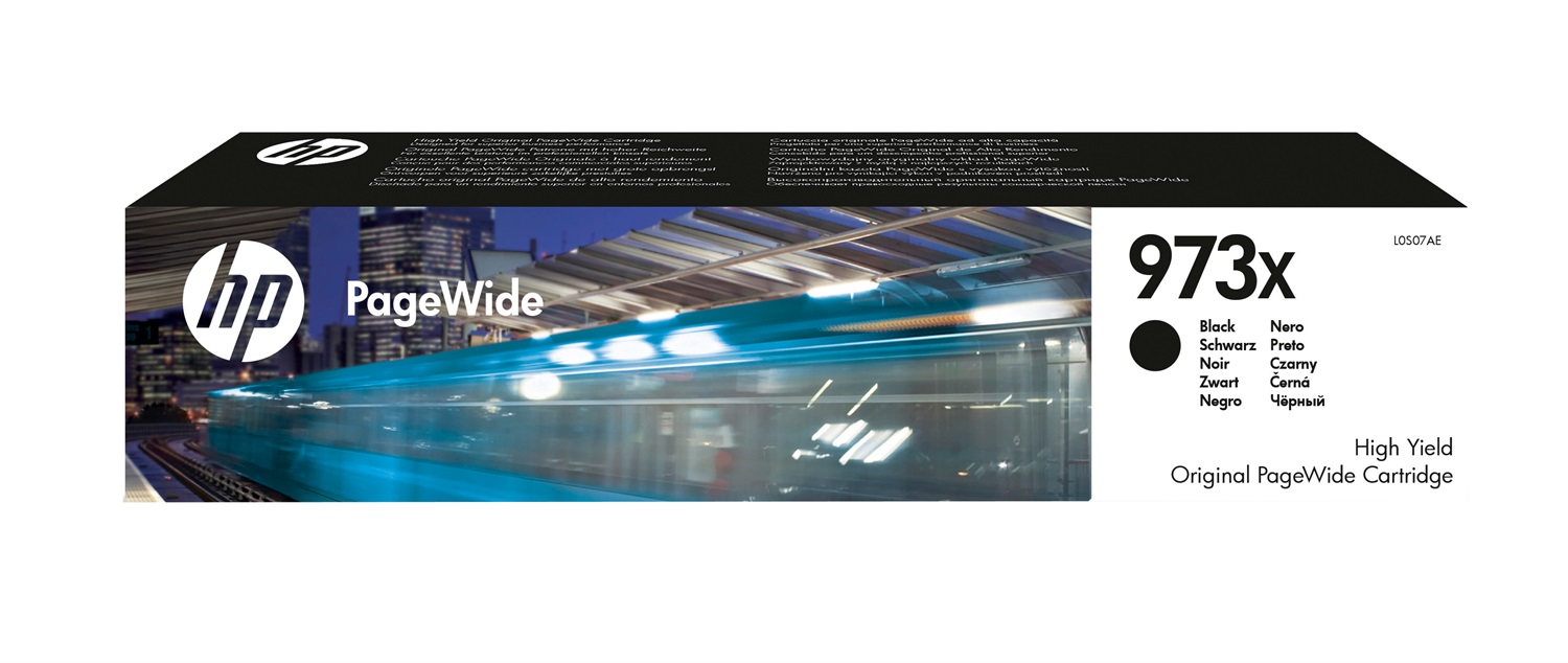 HP Cartuccia Originale Nero L0S07AE 973X Alta Capacità 182,5 ml ~10.000 Pagine per PageWide Pro 452/477