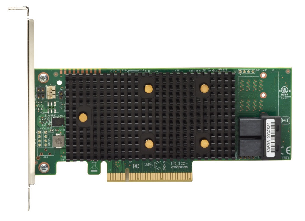 Lenovo 7Y37A01088 Scheda di interfaccia e adattatore Interno SAS/SATA - PCIe 3.0, 12 Gbit/s, Basso profilo, 8 porte