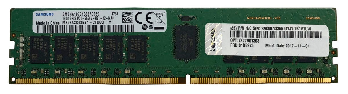 Lenovo 4X77A77495 Memoria RAM 16 GB 1 x 16 GB DDR4 3200 MHz 288-pin DIMM con Data Integrity Check
