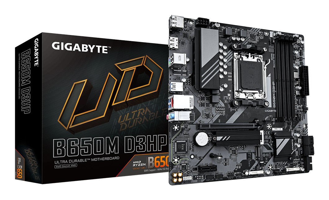 GIGABYTE B650M D3HP Scheda Madre Micro ATX AM5 - Compatibile con AMD Ryzen 5/7/9, DDR5 fino a 192 GB, VRM 5 2 2 fasi, 2x PCIe 4.0 M.2, LAN 2.5 GbE, USB 3.2 Gen 2 Type-C
