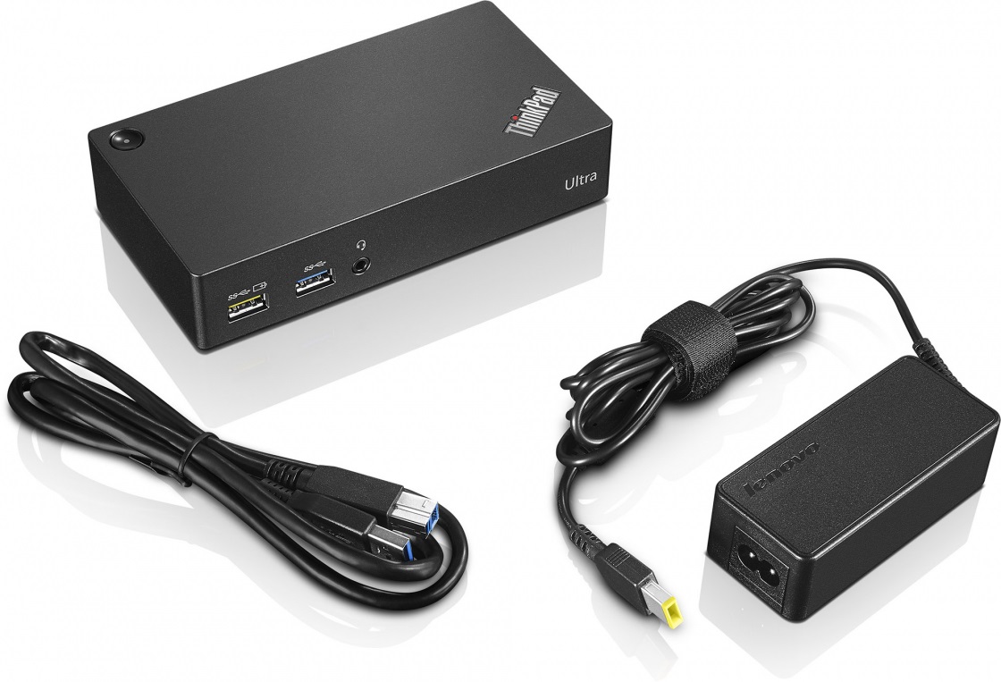 Lenovo ThinkPad USB 3.0 Ultra Dock Cablato - USB 3.2 Gen 1 (3.1 Gen 1) Type-A, Connessione cuffia 3,5 mm, Velocità Ethernet 10/100/1000 Mbit/s, Colore Nero