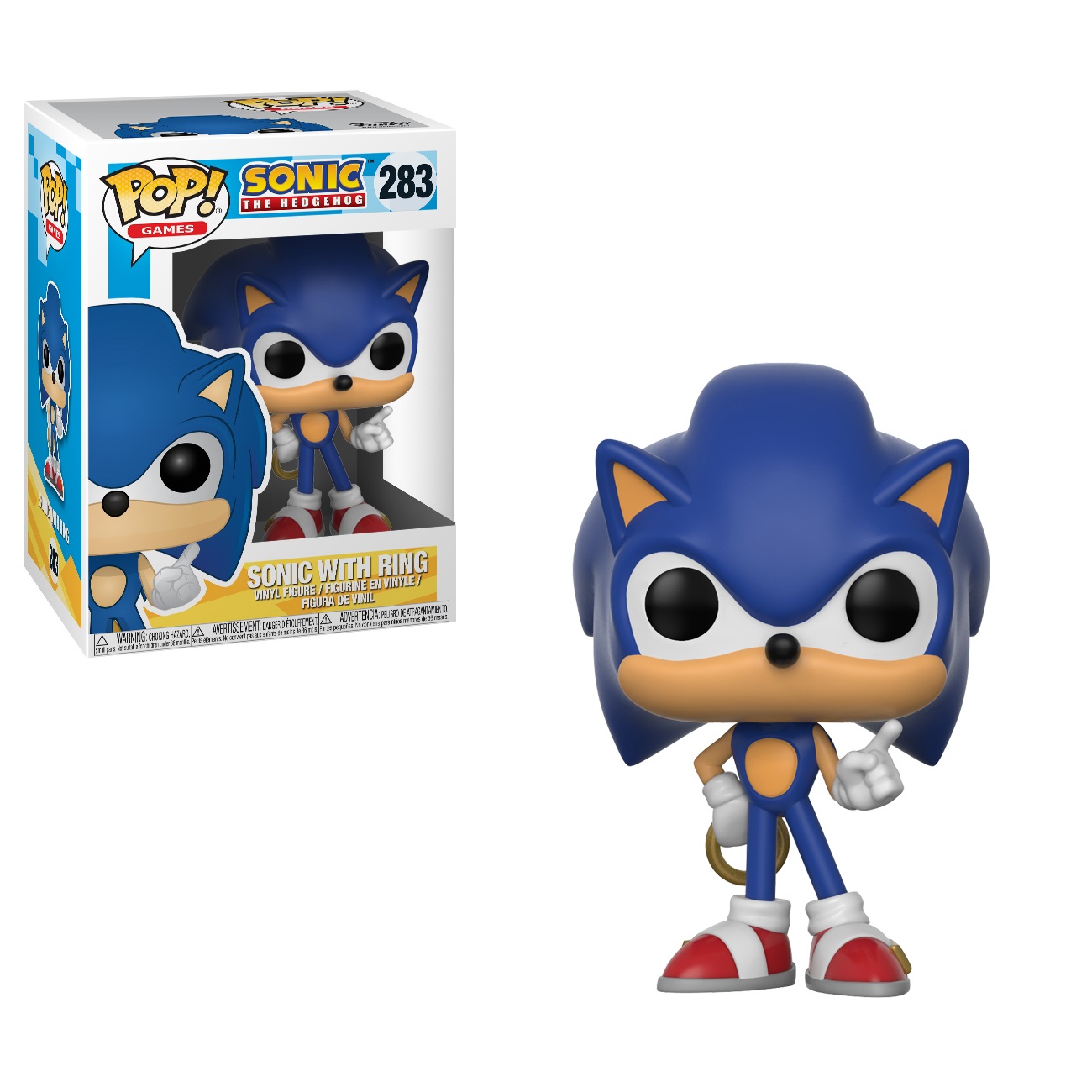 FUNKO Pop! Games - Sonic The Hedgehog con Anello - Figura in Vinile da Collezione - Altezza 9 cm - Merchandising Ufficiale
