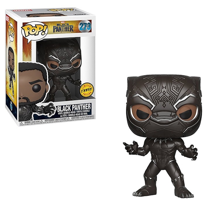 FUNKO Pop! Marvel: Black Panther - Figura in Vinile da Collezione, Chase Variant Disponibile, 10 cm
