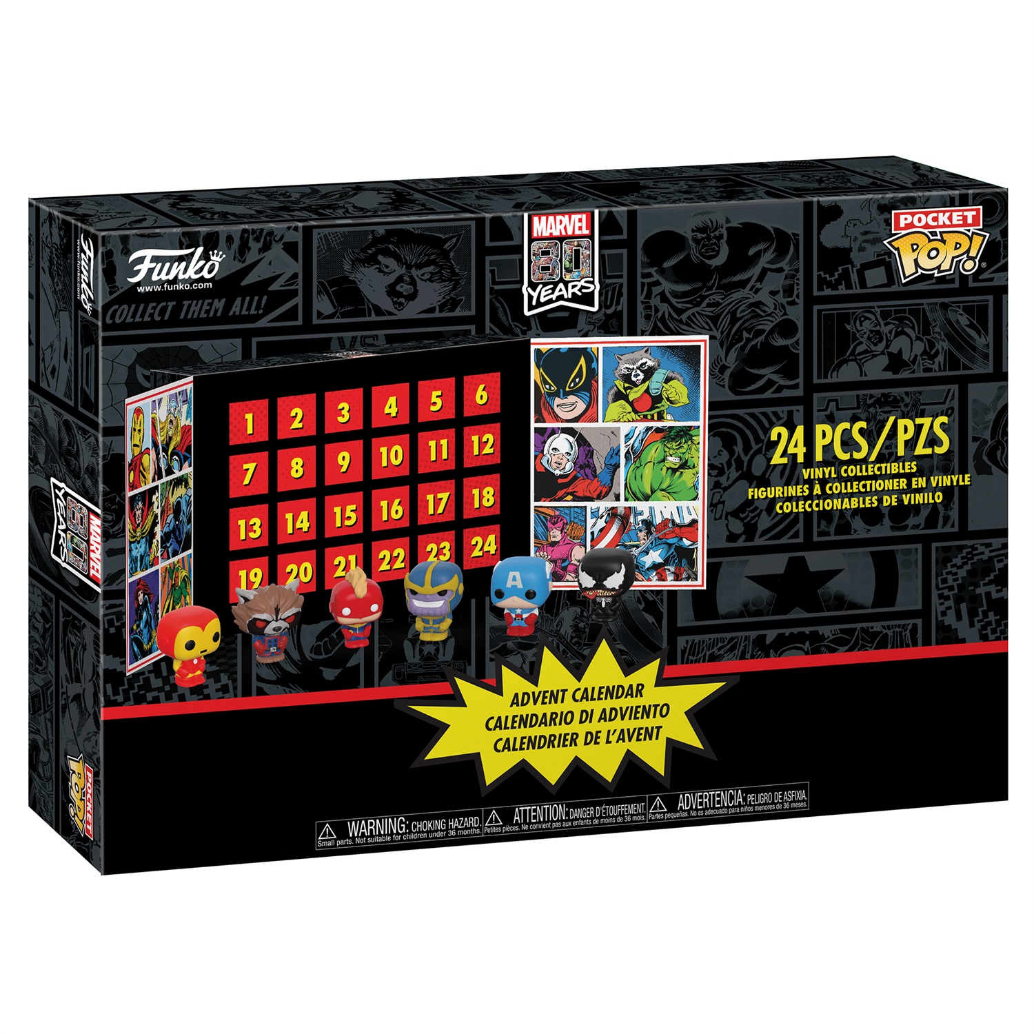 Funko Calendario dell'Avvento Marvel 80th - 24 Mini Figure Pocket Pop!