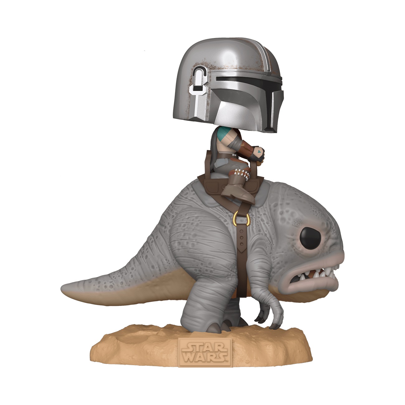 Funko Pop! Deluxe: Star Wars - The Mandalorian on Blurrg - Figura in Vinile da Collezione, Altezza 9,5 cm, Merchandising Ufficiale