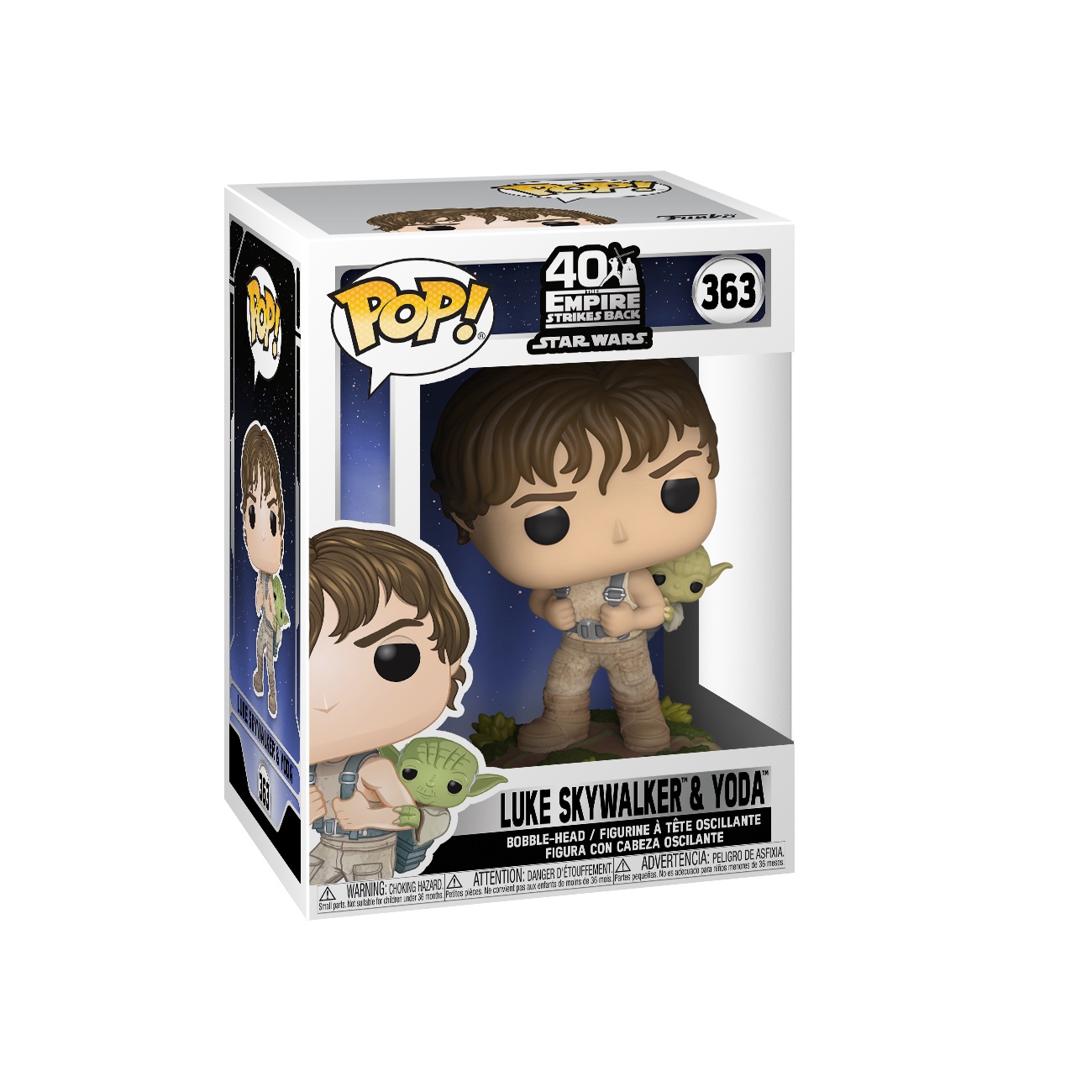 Funko Pop! Star Wars: ESB - Figura in Vinile di Luke Skywalker in Allenamento con Yoda - Oggetto da Collezione