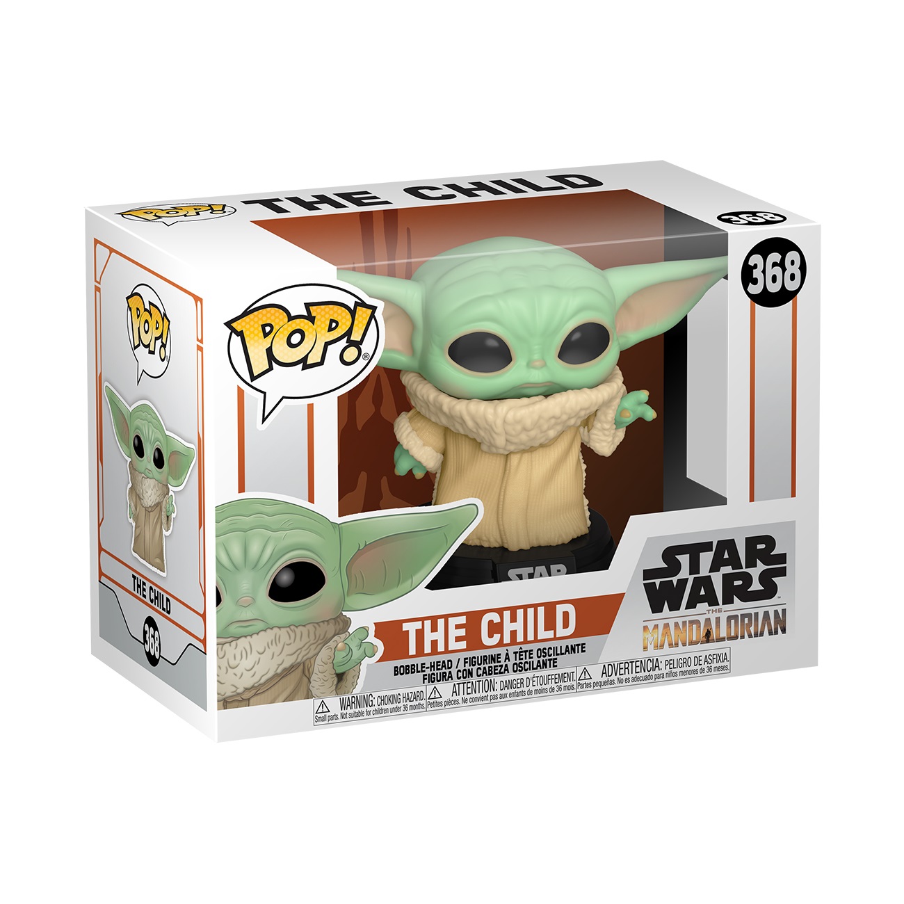 Funko Pop! 368 - Star Wars: The Mandalorian - Grogu (The Child, Baby Yoda) - Figura in Vinile da Collezione