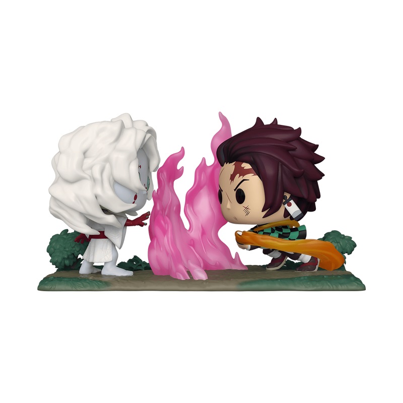Funko Pop! Moment 49009 - Demon Slayer Tanjiro Kamado Vs. Rui - Figura in Vinile da Collezione Alta 9,5 cm - Merchandising Ufficiale per Bambini e Adulti