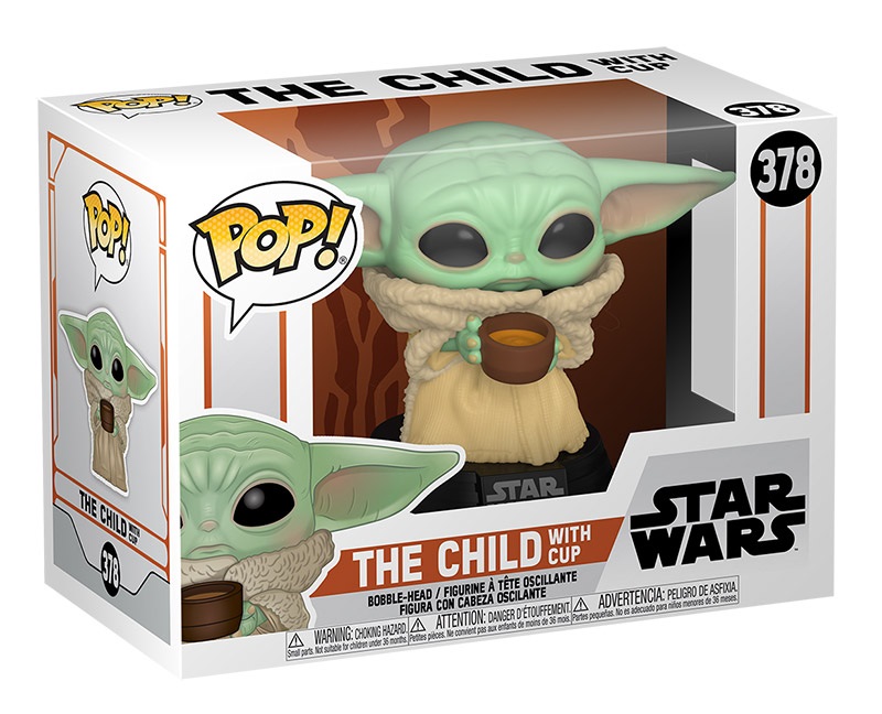 Funko POP! Star Wars: The Mandalorian - Grogu (The Child, Baby Yoda) con Ciotola - Figura in Vinile da Collezione - Merchandising Ufficiale
