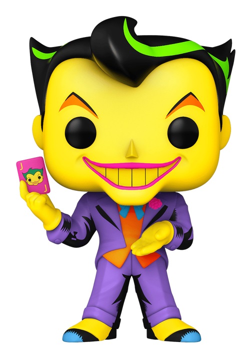 Funko POP! Heroes - Batman Animated #370 The Joker (Black Light Glow) - Figure in Vinile, Multicolore, 9 cm, Special Edition