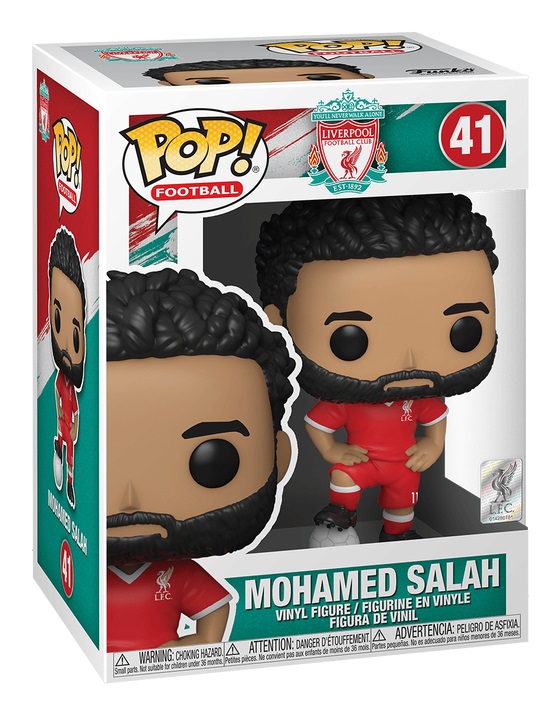 Funko Pop! Football: Liverpool - Mohamed Salah - Figura in Vinile da Collezione - Merchandising Ufficiale per Bambini e Adulti