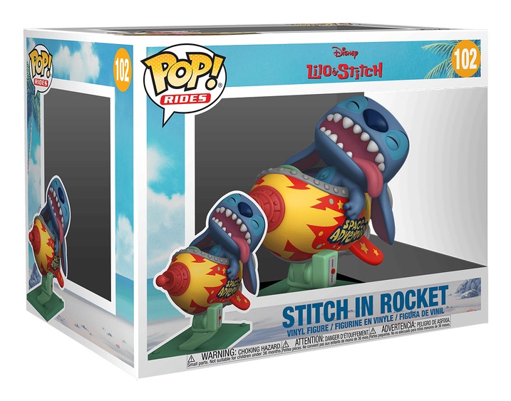 Funko Pop! Rides Super Deluxe: Disney Stitch Rocket - Figura in Vinile da Collezione - Lilo & Stitch - Altezza 133,4 mm