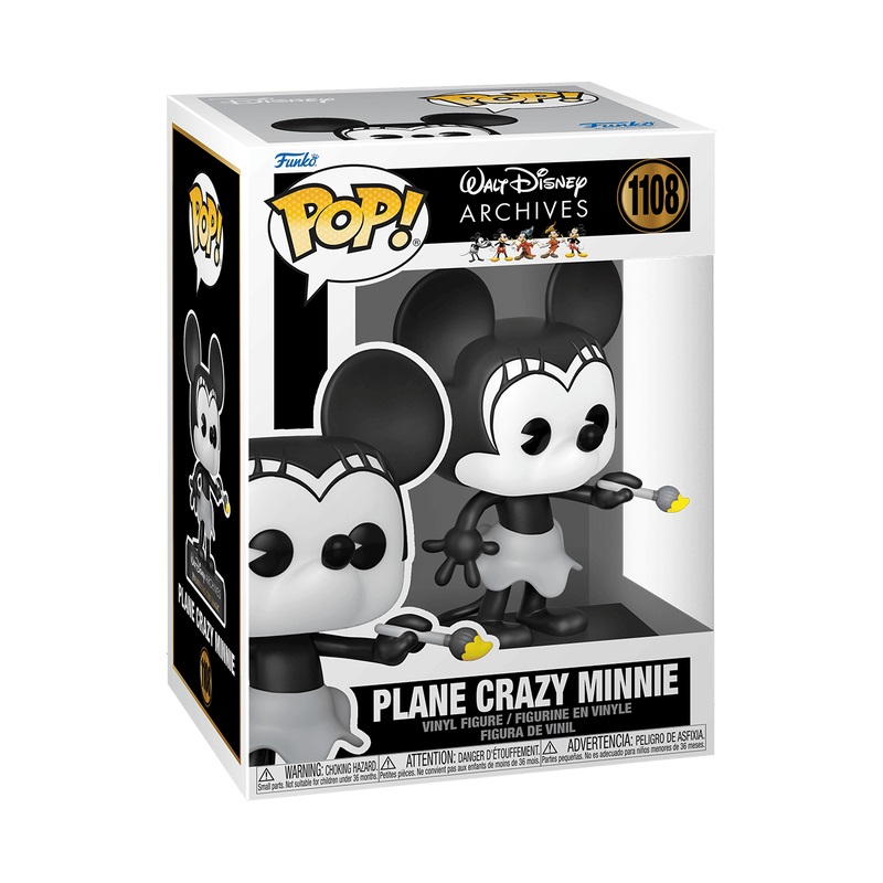Funko Pop! Disney: Plane Crazy Minnie (1928) - Figura in Vinile da Collezione - Altezza 10 cm - Oggetto da Collezione per Bambini e Adulti