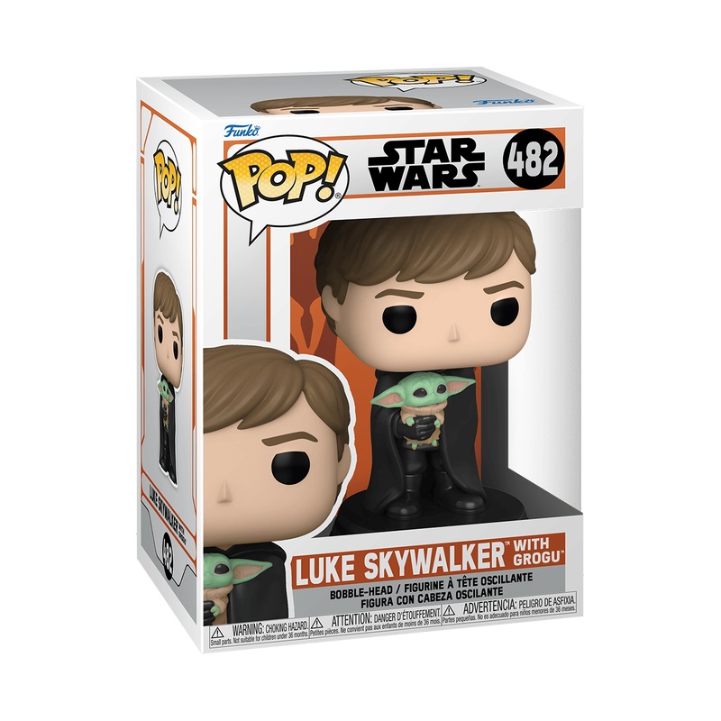 Funko Pop! 58290 - Star Wars: The Mandalorian - Luke Skywalker con Grogu (The Child, Baby Yoda) - Figura in Vinile da Collezione