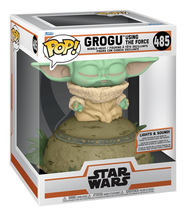 Funko Pop! Deluxe Grogu Using Force - Star Wars: The Mandalorian - Figura in Vinile da Collezione 58390