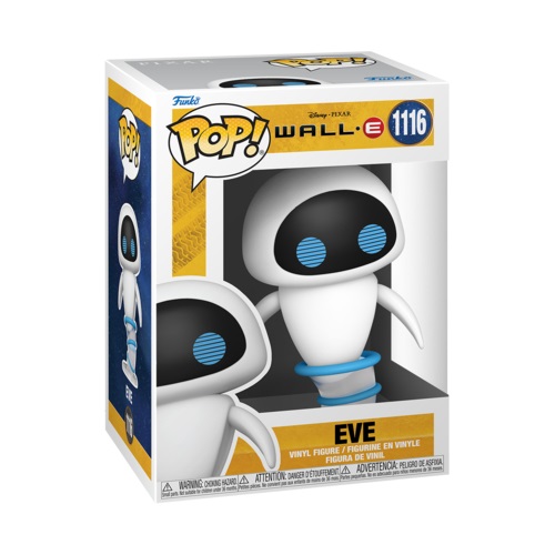 Funko Pop! Disney: Wall-E - Eve Flying - Figura in Vinile da Collezione, Altezza 10 cm, Design Stilizzato per Collezionisti