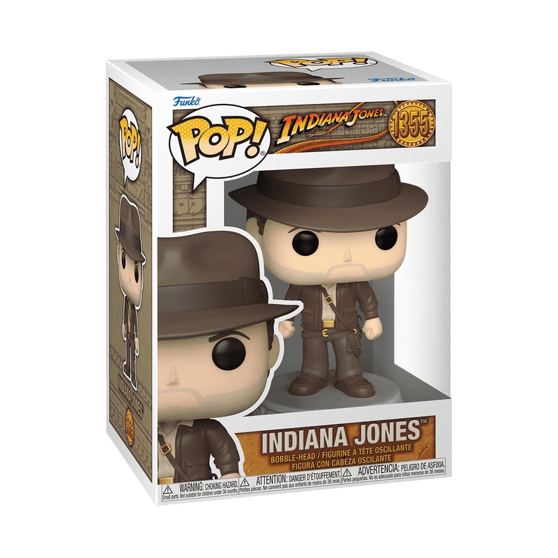 Funko Pop! Movies: Indiana Jones With Jacket - Figura in Vinile da Collezione - Altezza 9,5 cm - Merchandising Ufficiale