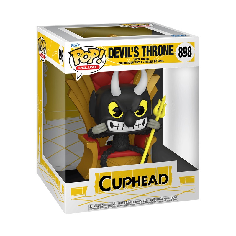 Funko Pop! Deluxe - Cuphead: The Devil in Chair - Figura in Vinile da Collezione Alta 9,5 cm per Bambini e Adulti