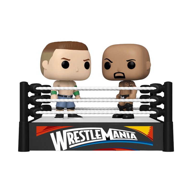 Funko Pop! Moment: WWE - John Cena Vs Rock (2012) - Figura in Vinile da Collezione - Altezza 9,5 cm - Idea Regalo e Merchandising Ufficiale