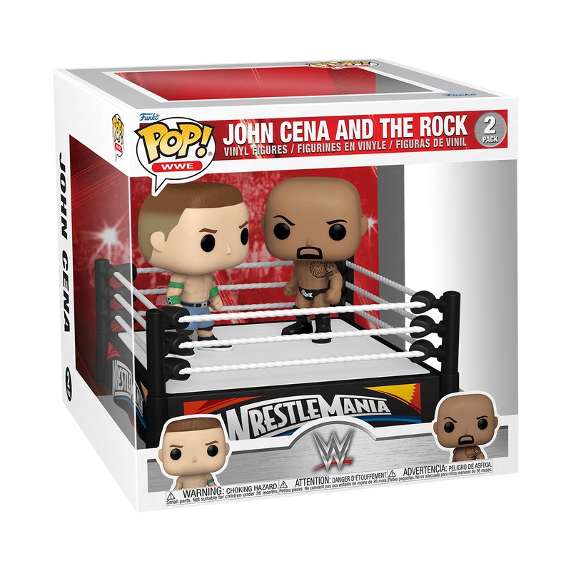 Funko Pop! Moment: WWE - John Cena Vs Rock (2012) - Figura in Vinile da Collezione - Altezza 9,5 cm - Idea Regalo e Merchandising Ufficiale