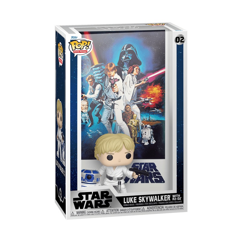 Funko Pop! Movie Poster - Luke Skywalker con R2-D2 - Star Wars: A New Hope - Figura in Vinile da Collezione