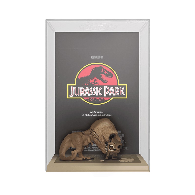Funko Pop! Movie Poster 03 - Tyrannosaurus Rex & Velociraptor - Figura in Vinile da Collezione - Dimensione 28 cm - Merchandising Ufficiale