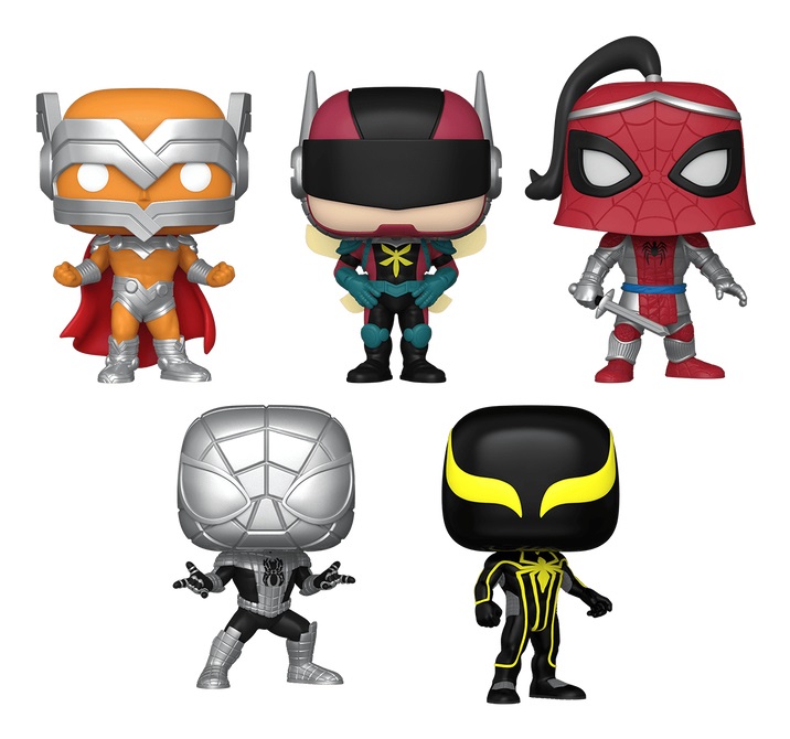 Funko Pop! Marvel Year Of The Spider - Prodigy 5 Pack Spider-Man - Figura in Vinile da Collezione - Esclusiva Amazon