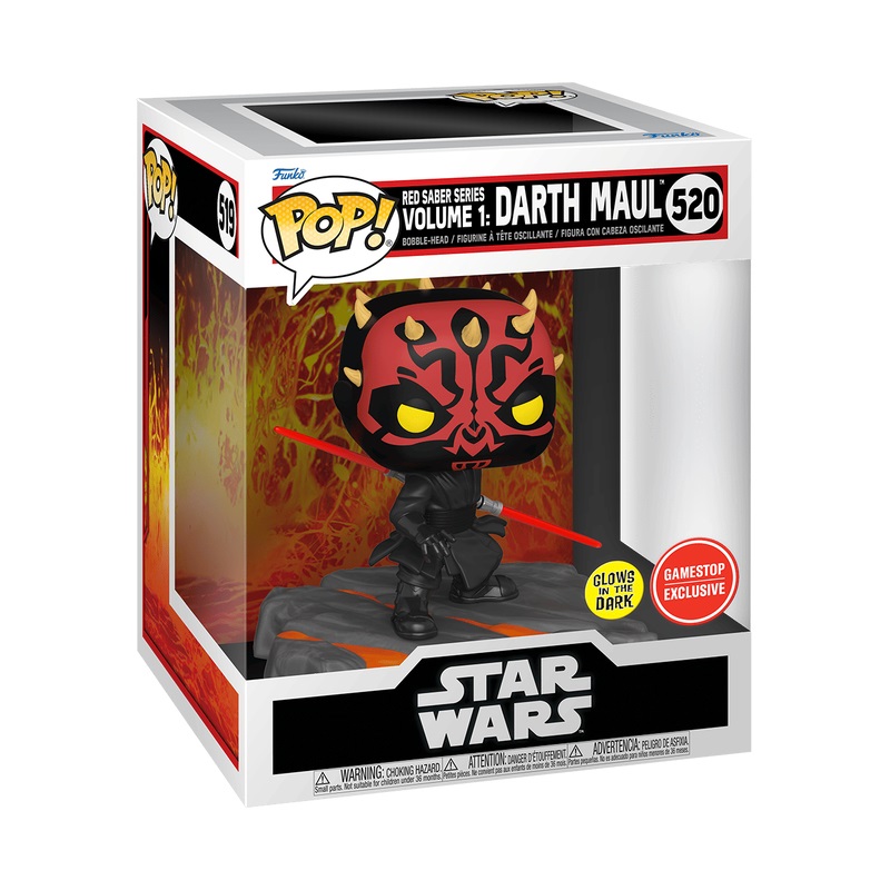 Funko Pop! Deluxe Darth Maul - Glow in the Dark - Star Wars - Figura in Vinile da Collezione - 15 cm
