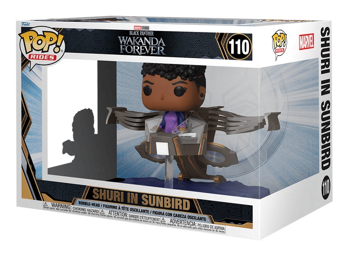 FUNKO Pop! Rides - Black Panther: Wakanda Forever - Shuri in Sunbird - Figura in Vinile da Collezione