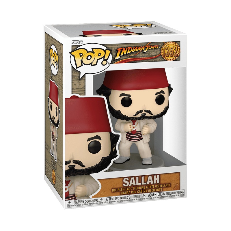 Funko Pop! Movies: Indiana Jones - Sallah - Figura in Vinile da Collezione - Altezza 9,5 cm - Merchandising Ufficiale