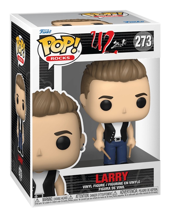 Funko Pop! Rocks: U2 - ZooTV - Larry Mullen Jr. - Figura in Vinile da Collezione - 106 mm - Merchandising Ufficiale