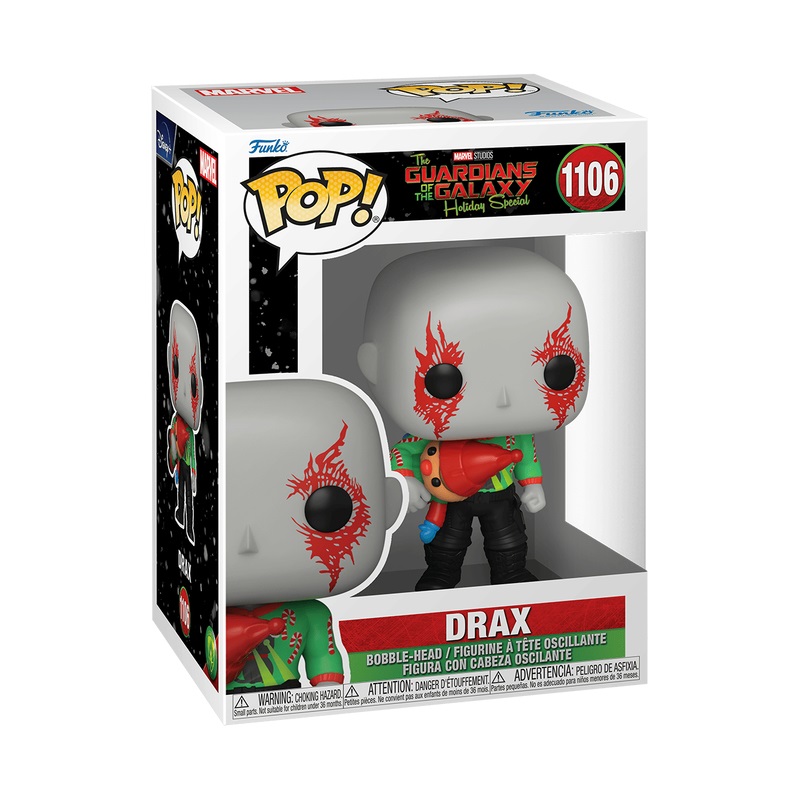 Funko POP! 64330 - Drax - Figura in Vinile da Collezione - Marvel: Guardians Of The Galaxy Holiday Special - Altezza 94 mm - Merchandising Ufficiale