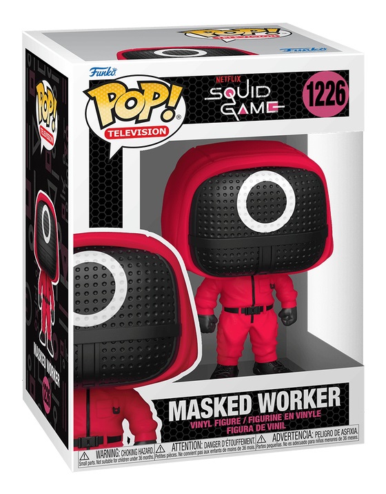 Funko Pop! Squid Game - Masked Worker (Figura in Vinile 1226) - Altezza 9,5 cm, Collezionabile e Ufficiale