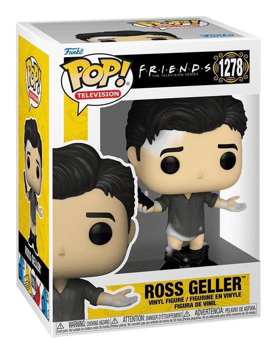 Funko Pop! TV: Friends - Ross Geller con Pantaloni in Pelle - Figura in Vinile da Collezione - Altezza 9,5 cm - Merchandising Ufficiale