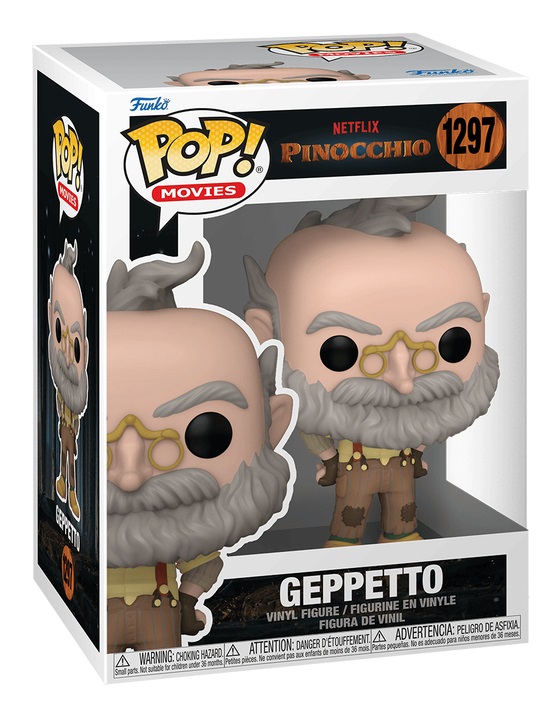 Funko Pop! Movies: Pinocchio - Geppetto, Figura in Vinile da Collezione, Altezza 9,5 cm, Merchandising Ufficiale