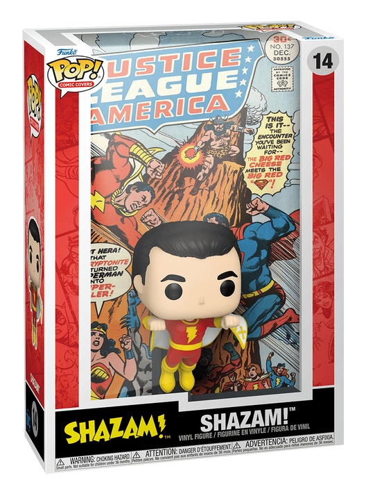 Funko Pop! Comic Cover - Shazam - Figura in Vinile da Collezione - Merchandising Ufficiale per Fan dei Fumetti