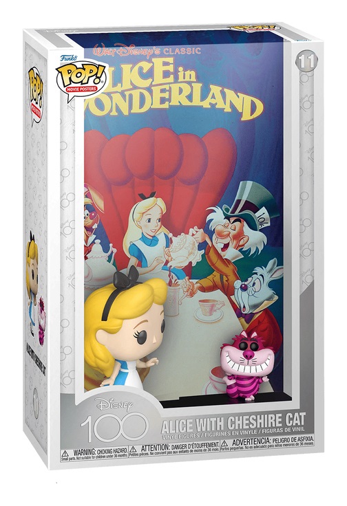 Funko Pop! Figura in Vinile Alice nel Paese delle Meraviglie con Stregatto - 9 cm - Disney 100th Anniversary
