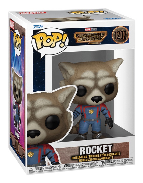 Funko Pop! Vinyl: Rocket Raccoon - Guardians Of The Galaxy 3 - Figura in Vinile da Collezione - Altezza circa 10 cm - Merchandising Ufficiale